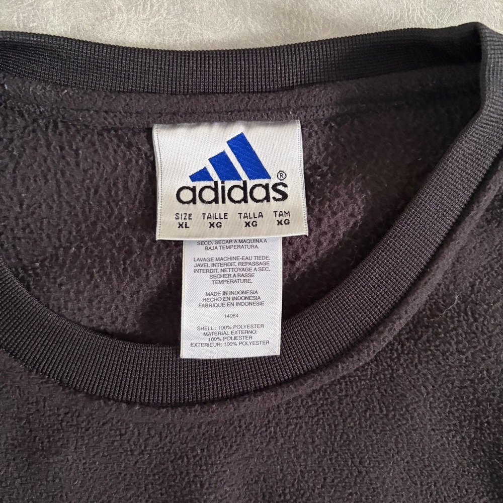 Adidas vintage black fleece crewneck - Picture 3 of 7